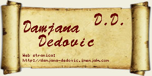 Damjana Dedović vizit kartica